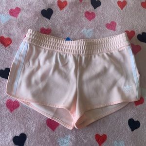 Light Pink Adidas Track Shorts